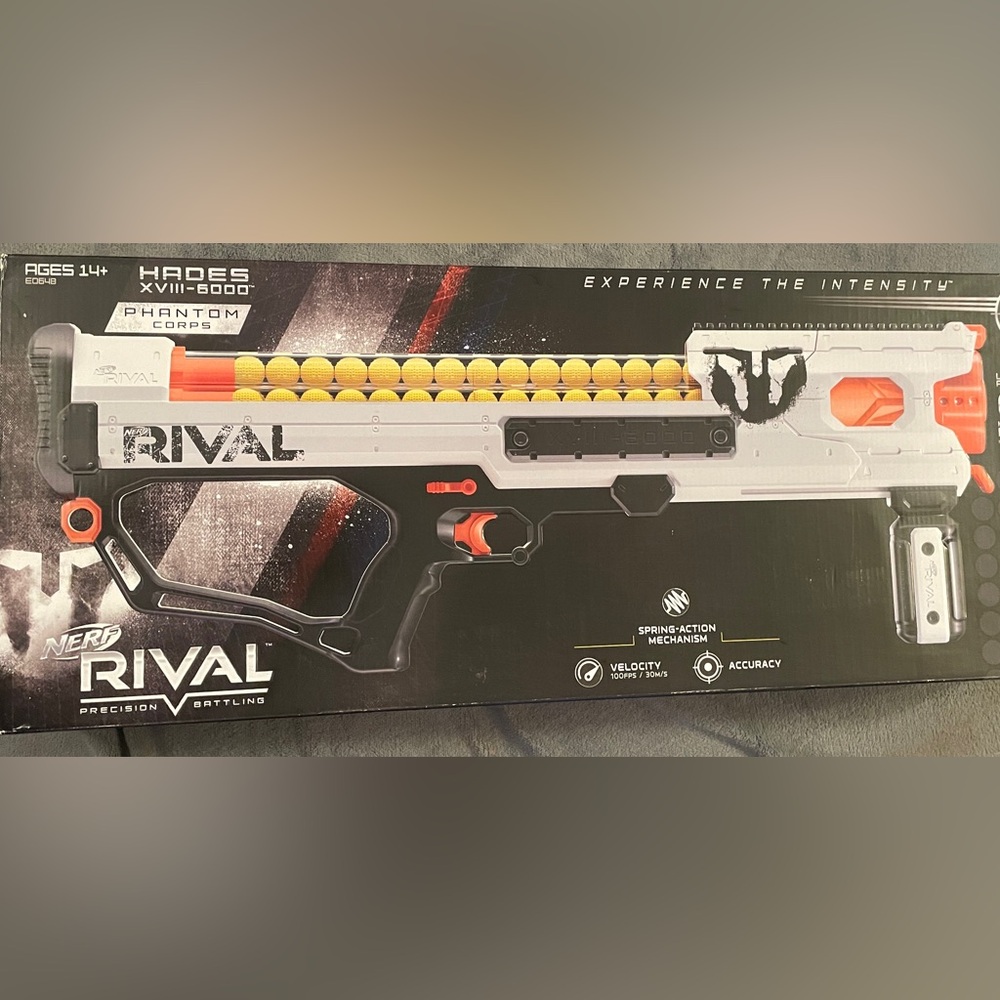 Nerf Rival 60 Rounds Phantom Corps Hades XVIII-6000 Toy Gun Blaster + 60 Rounds